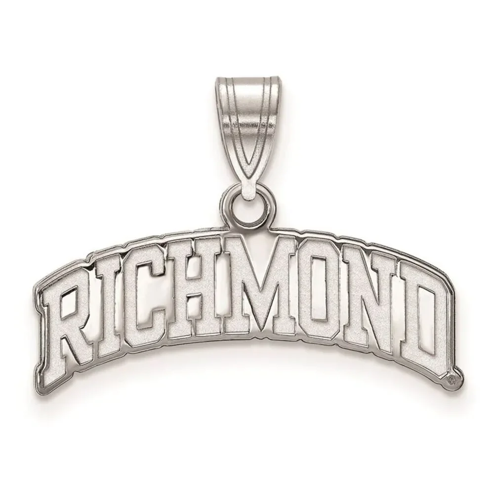 14K White Gold University of Richmond Large Script Pendant